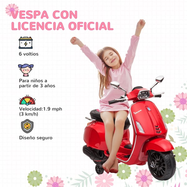 Elektrisk Motorcykel för Barn - Ride-on - Licensierad - 3+ År - Röd