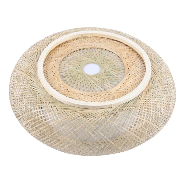 Rattan pendel, LED loftventilatorlampe, hvid, moderne minimalistisk, akryldesign, 40/50 cm, til soveværelse & restaurant