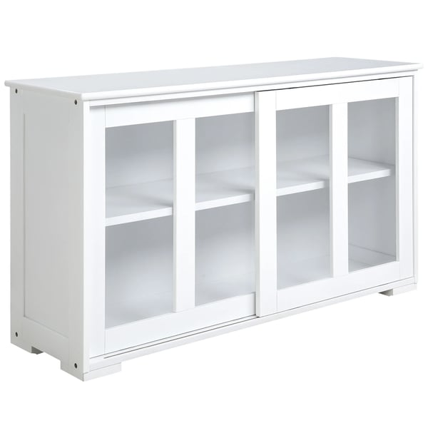 Sideboard - Köksskåp - Stapelbart - 2 Skjutdörrar - 107 x 33 x 62,5 cm - Självmontering - Vit