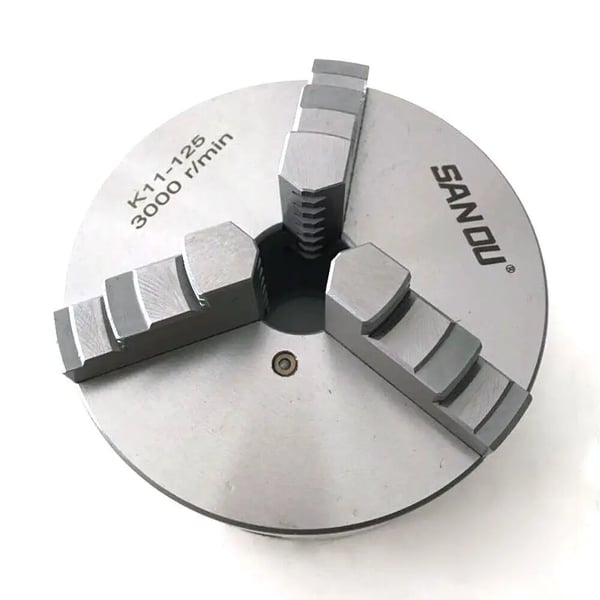 Sorvin istukka - 3-leukainen itsekeskittyvä - Halkaisija 125 mm - Manuaalinen - Hopea