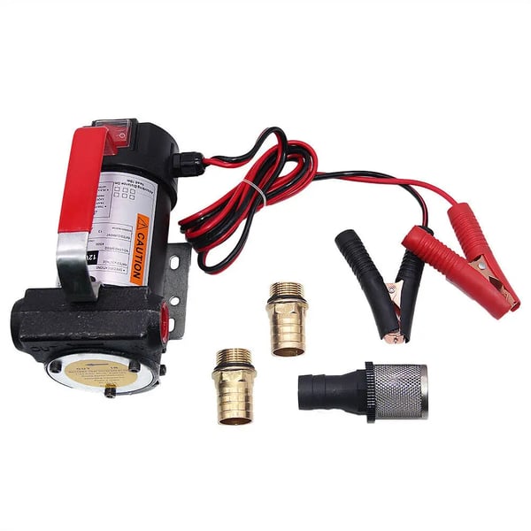 Dieselpumpe til olie - Selvansugende elektrisk overføringspumpe - 12V - 175 W - 40 L/min - EU-stik - CE-godkendt - Sort