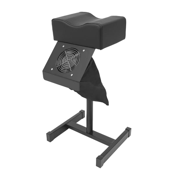 Pedikyrstol/pall för salong - Höj- och sänkbar - Fotstöd - Rengöringsfläkt - Metall/PVC - Svart