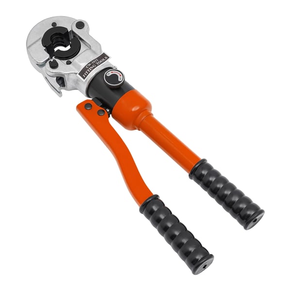 Hydraulisk presstang - CW-1632 - 360° Roterende Hoved - 5 Sæt Pressbakker - V-formede Bakker - Manuel - Orange
