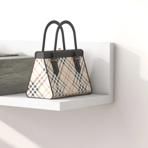 Hall- och entrémöbelset - 2-delad spegel och hylla - MDF & glas - Minimalistisk modern - 75x3,5x75 cm & 75x30,5x20 cm - Montering krävs - Vit