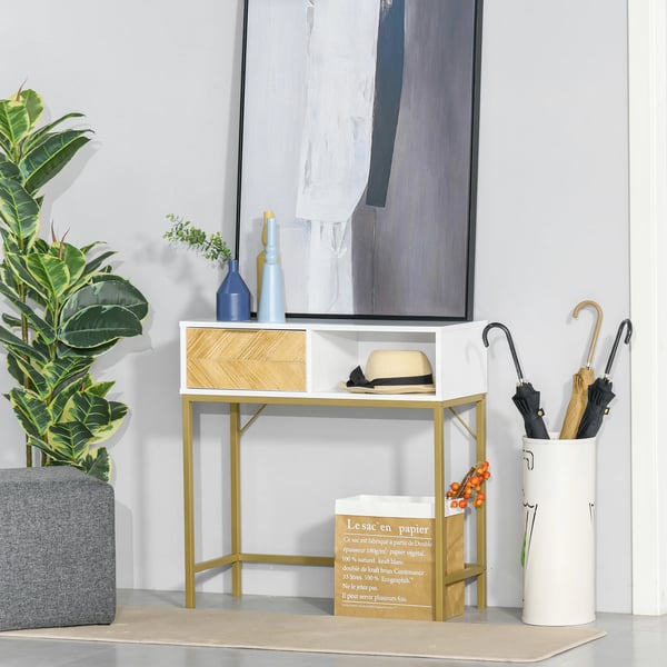 Skänk - Konsolbord - Med Låda - Öppen Hylla - För Matsal - Montering Krävs - Modern Design