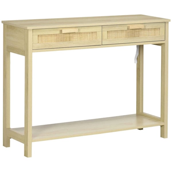 Byrå - Sovrumsmöbel - 2 Lådor - Rustik Stil - 100x30x76 cm