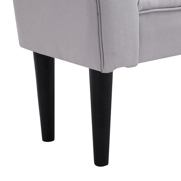 Sängbänk - Sittbänk Med Armstöd - Stoppad - 102x36x51 cm - För Sovrum/Hall - Montering Krävs - Mörkgrå