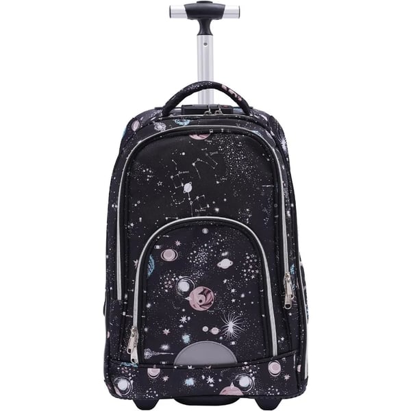 45L trolley-rygsæk med hjul, multifunktionel, marineblå, til korte rejser, forretningsrejser, skole og shopping