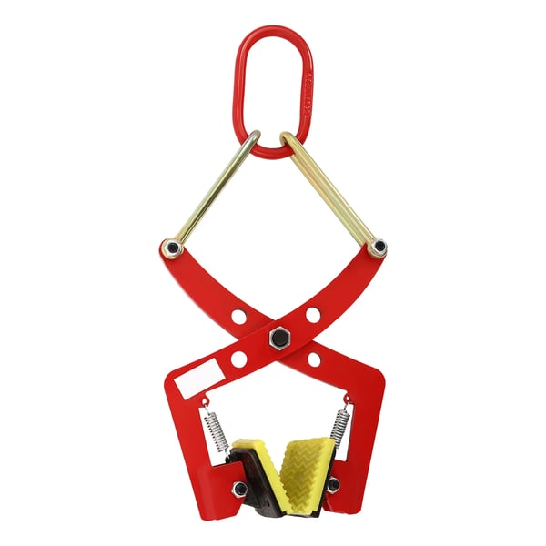 Kivipuristin - Nostopihdit - Kantavuus 330 kg - Leukaväli 10–24 cm - Punainen