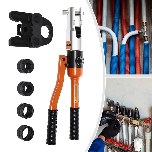 Hydraulisk Rørpresstang - CW-1632 Pressværktøj - TH-Pressbakker - Til Rør og Fittings - Manuel - Orange