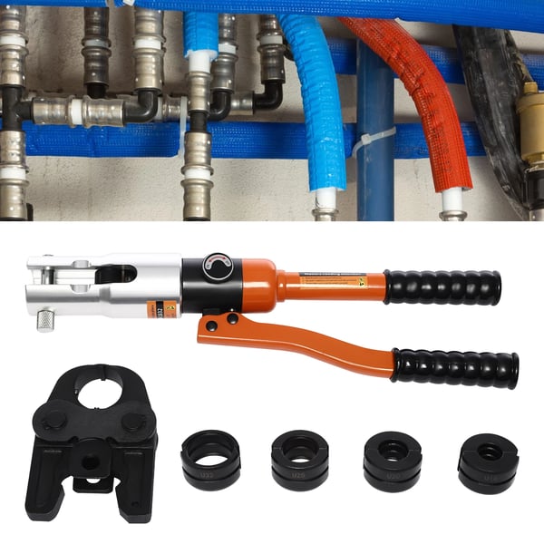 Hydraulisk Rørpresstang - CW-1632 Pressværktøj - TH-Pressbakker - Til Rør og Fittings - Manuel - Orange