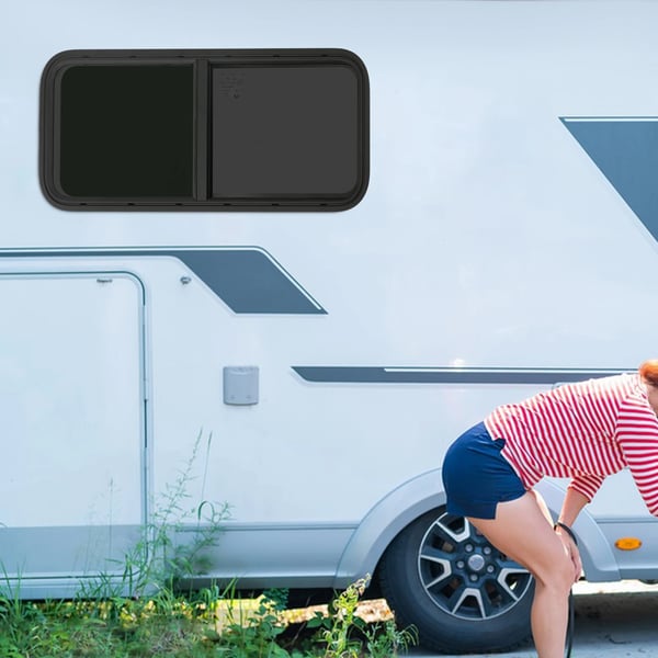 Autocamper/Campingvogn Sidevindue - Skydevindue - 1000 x 400 mm - Vandret Åbning - Universal Pasform - Montering