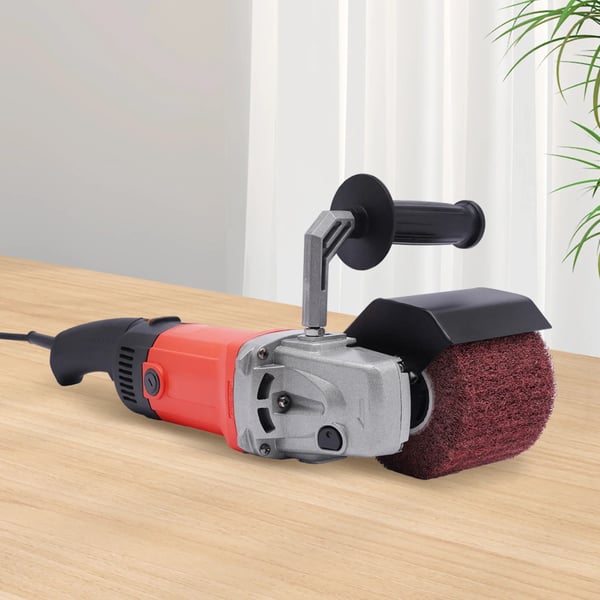 1580 W satineringsmaskine, børstesliber med tromlebørste, 220 V, polering, sort
