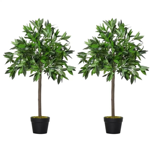 Konstgjorda växter - Lagerträd 90 cm 2-pack - PE - Utomhus - Utställning - Jubileum