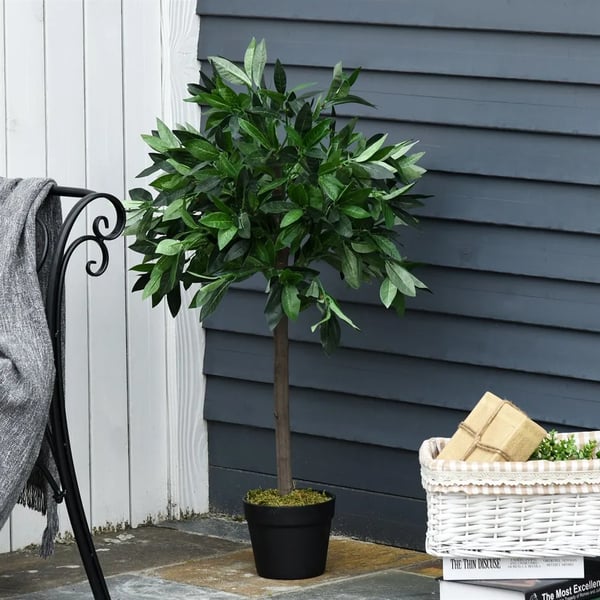 Konstgjorda växter - Lagerträd 90 cm 2-pack - PE - Utomhus - Utställning - Jubileum
