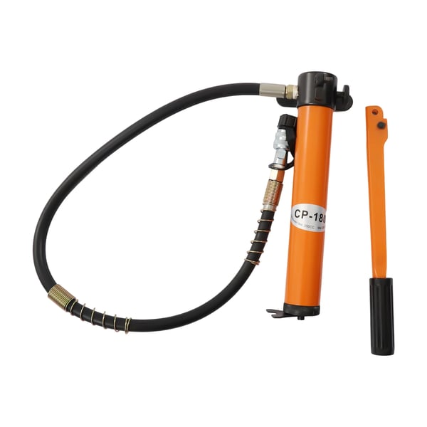 Manuel hydraulisk håndpumpe - CP-180 - 70 MPa (10.000 psi) - Separat type - 1 m højtryks-olieslange - Bærbar - Orange-rød