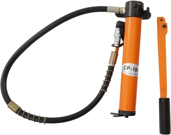 Manuel hydraulisk håndpumpe - CP-180 - 70 MPa (10.000 psi) - Separat type - 1 m højtryks-olieslange - Bærbar - Orange-rød