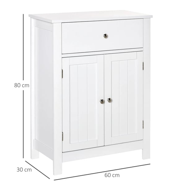 Badrumsskåp - Förvaringsskåp - 1 låda - Skåp med innerhylla - 60 x 30 x 80 cm - Montering krävs