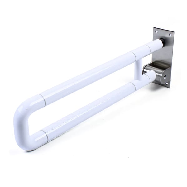 Kylpyhuoneen tukikahva, ylösnostettava WC-käsikaide 60 cm, valkoinen