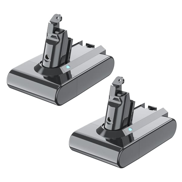 V6 vara-akku, 21,6 V 6000 mAh 18650 Li-ion, yhteensopiva Dyson V6/DC58/DC62, musta