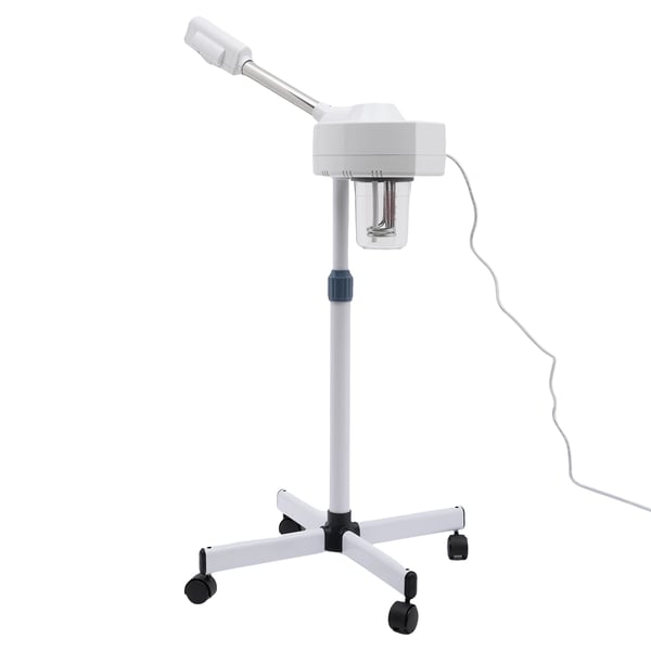 Ansigtsdamper - Vapozone Damper - 800 W - Justerbar Højde - 360° Roterende Dyse - Elektrisk - Til Salon - Elfenben
