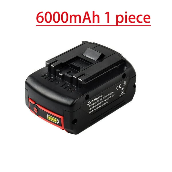 För Bosch Professional 18V, 6,0Ah (6000mAh) Li-ion ersättningsbatteri, vit, kompatibel med BAT609/610/618/619, GBA18V, GSR18V