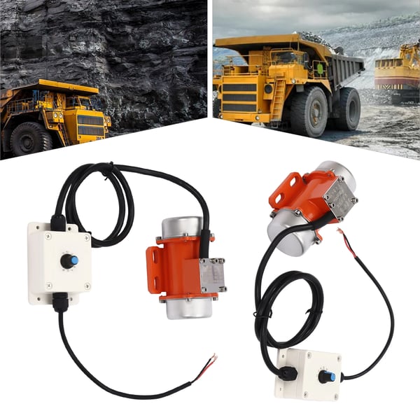 Vibrationsmotor - HY-M0.4 - 24V DC - Med Hastighedsregulator - Orange