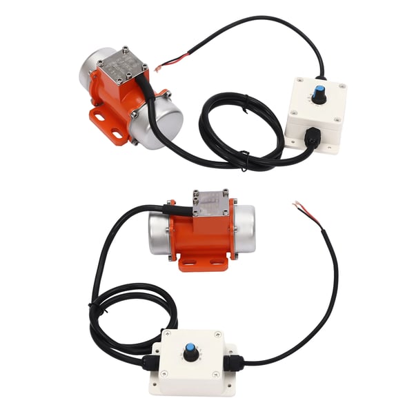 Vibrationsmotor - HY-M0.4 - 24V DC - Med Hastighedsregulator - Orange