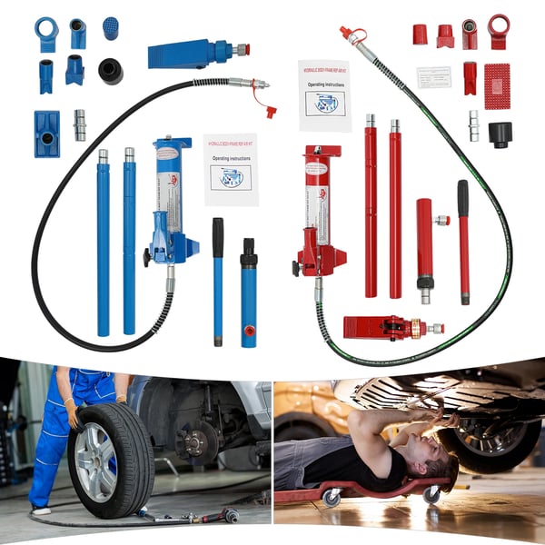 Hydraulinen korin oikaisusarja - 4 t tunkkisarja - Porta Power - Auton rungon/korin oikaisu - Korjaamo ja autotalli - Sininen
