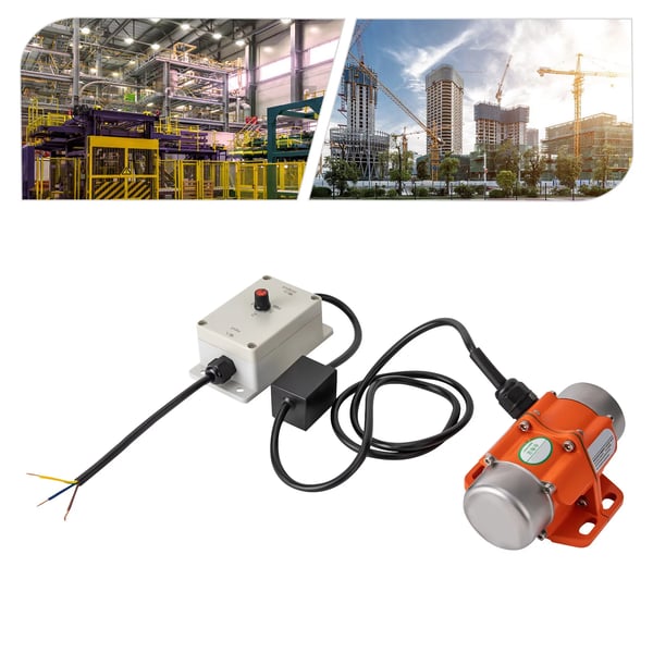 Vibrationsmotor - HY-0.1 AC asynkron - 30 W - 3000 omdr./min - 220 V - Hastighedsregulator - Manuel start - Orange