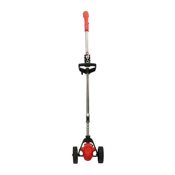 Græstrimmer 200W - Mini-plæneklipper - Ledningsfri - Højdejusterbart håndtag - 8 blade - Uden batteri - US-stik - Rød