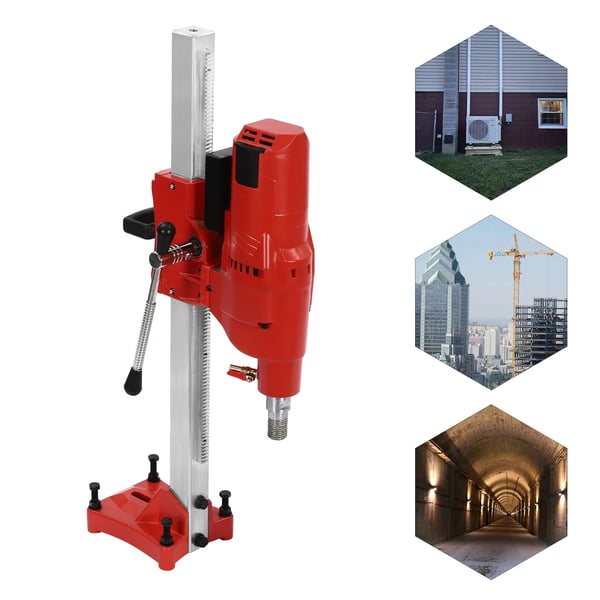 Diamant kerneboremaskine - OB-255 - Effekt 4250 W - Max Ø 255 mm - Vådboring - Med borestativ - Spænding 220 V AC - EU-stik - Rød