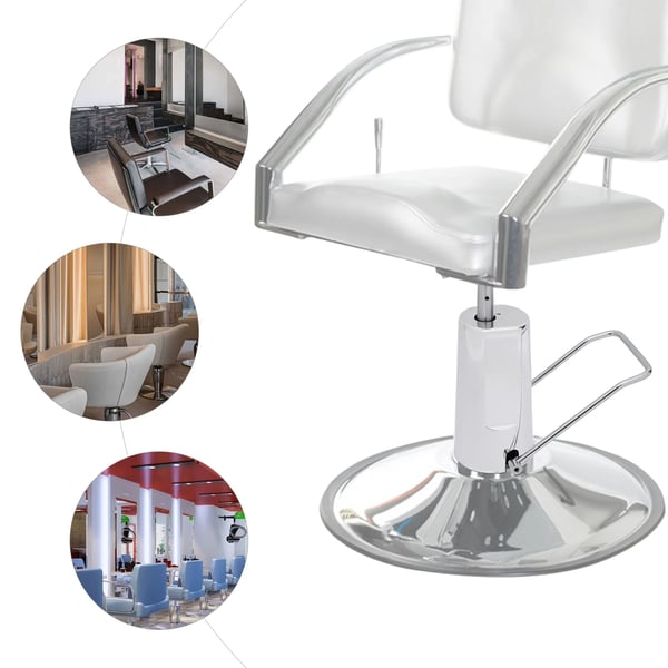 Hydraulikpumpe til barberstol, erstatningspumpe, højdejusterbar, kapacitet 200 kg (440 lbs), sølv