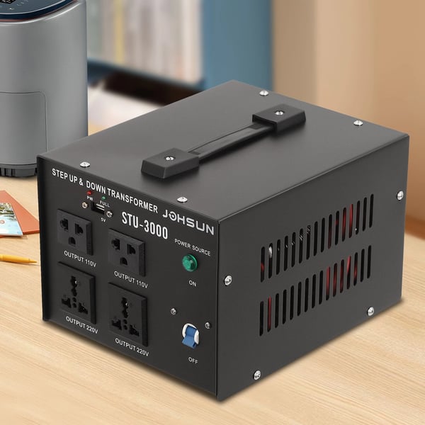 Spændingsomformer - Transformer - 24V udgang - Trefaset - Ringkerne - Til elektronik - Sort