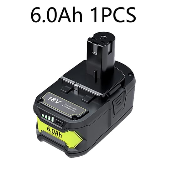 Til Ryobi One+ 18V Li‑ion, batteriadapter 6A, kompatibel med P107/RB18L50/RB18L20/P108, blå