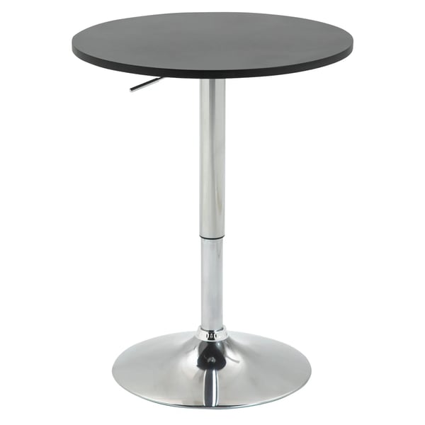 Barbord - Höj- och sänkbart ståbord - Ø 60 cm - Höjd 69–93 cm - Halkfri bas - Svart