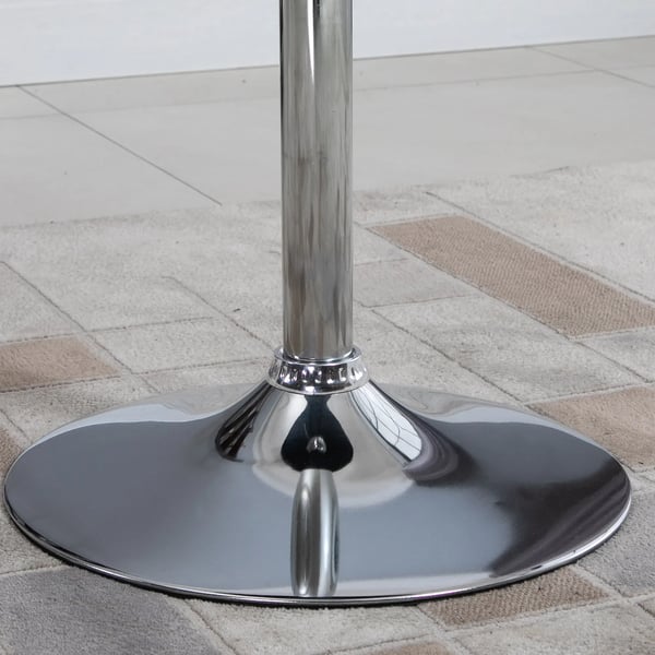 Barbord/Ståbord - Höj- och sänkbart - Runt, Diameter 60 cm - Höjd 69–93 cm - Halkfri fot - Vit