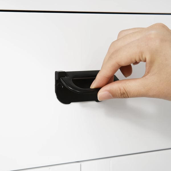 Badrumsskåp - Golvskåp - 60x30x80 cm - 1 låda - 2 dörrar - MDF & melamin - Montering krävs - Vit
