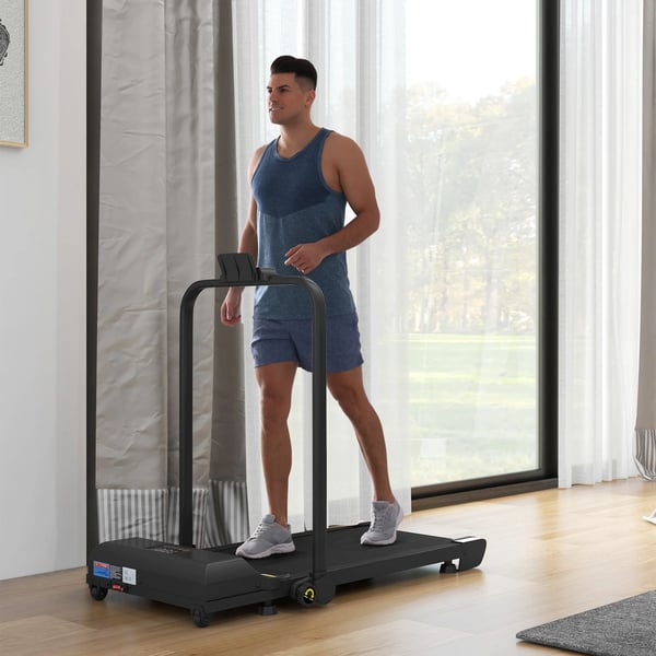 Löpband/Gåband - 2-i-1 fällbart - 2,5 hk - Cardio-träning - För ben - Svart