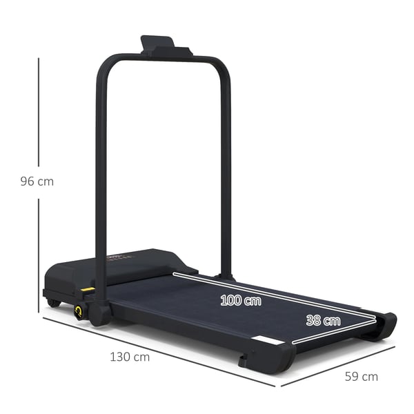 Löpband/Gåband - 2-i-1 fällbart - 2,5 hk - Cardio-träning - För ben - Svart