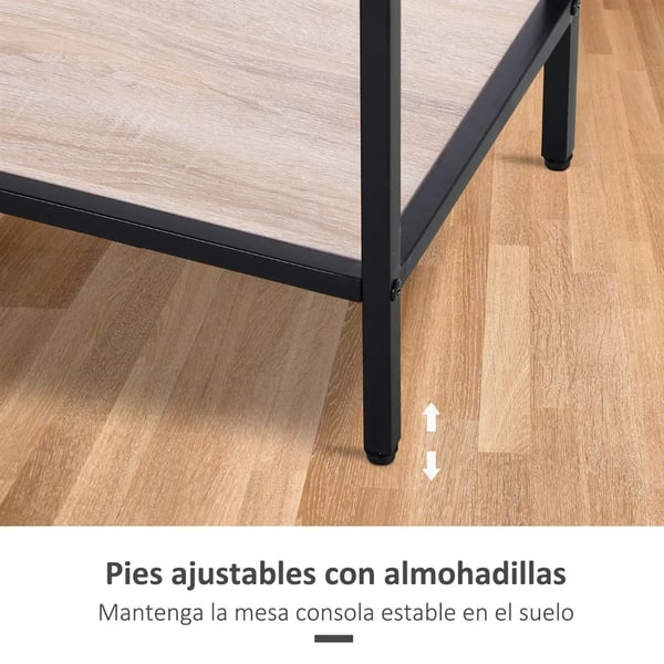 Hallbord - Konsolbord - 2 Lådor - Nedre Hylla - 120x30x81,5 cm - Montering Krävs - Ek