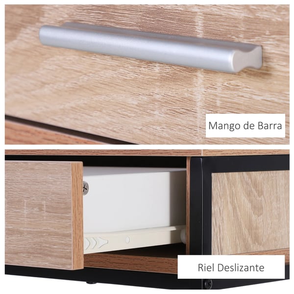 Hallbord - Konsolbord - 2 Lådor - Nedre Hylla - 120x30x81,5 cm - Montering Krävs - Ek