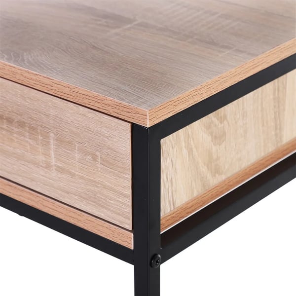 Hallbord - Konsolbord - 2 Lådor - Nedre Hylla - 120x30x81,5 cm - Montering Krävs - Ek