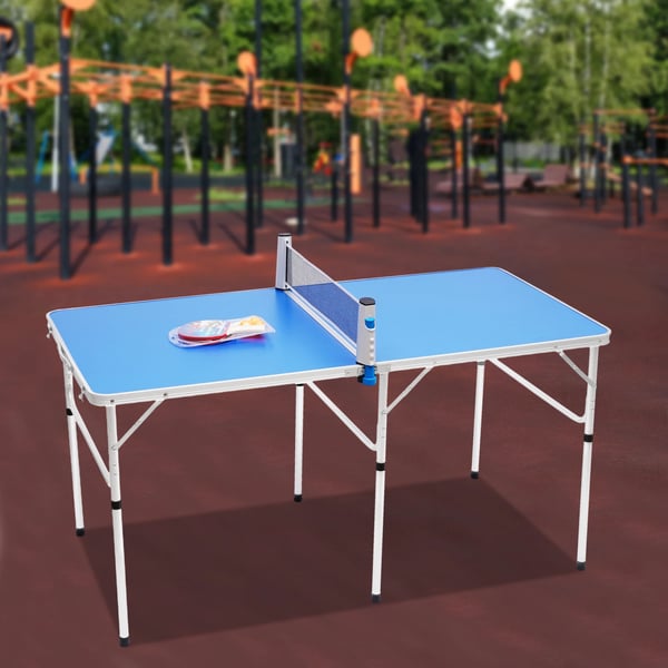 Bordtennisbord - Pingpongbord - Foldbart - Med net - Udendørs - Størrelse 152 x 76 x 76 cm - MDF + Aluminiumslegering - Samling krævet