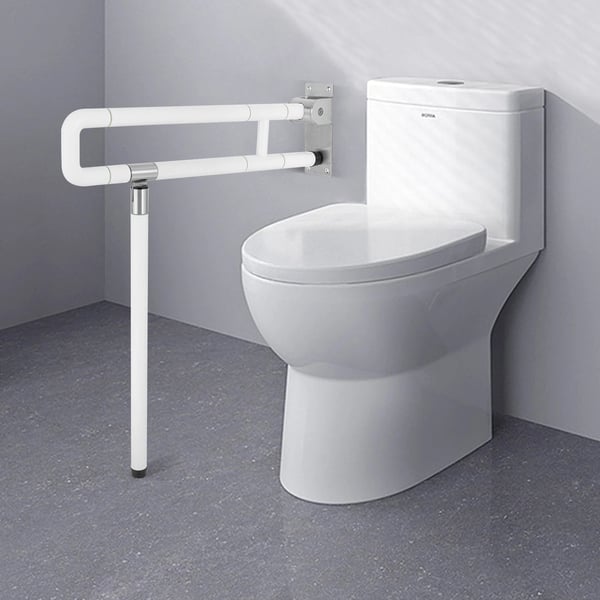 WC-tukikaide, seinään asennettava, taitettava, vaaleanharmaa