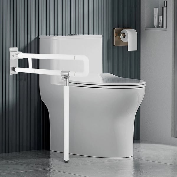 WC-tukikaide, seinään asennettava, taitettava, vaaleanharmaa