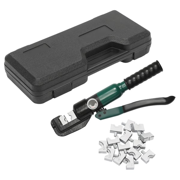 Hydraulisk kabelsko-presstang - Håndcrimper - 4–70 mm² kapacitet - Til metalkabelsko - Grøn