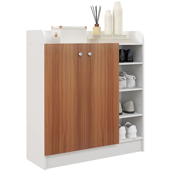 Skoskåp för hall - Skoskåp - 2 dörrar - 83 x 30 x 90 cm - Natur