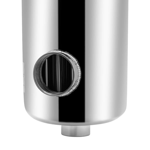 Poolvarmeveksler - Poolvarmer - 60 kW - 485×134 mm - Rustfrit stål - Hvid