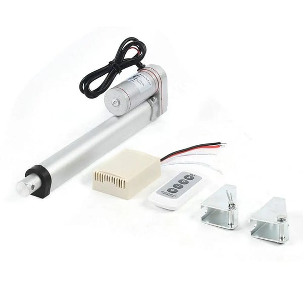 Sähköinen lineaaritoimilaite - 250 mm isku - Jännite 12 V DC - Langaton kaukosäädin - Automaattinen nosto - Teollisuuteen ja kotiin - Hopea